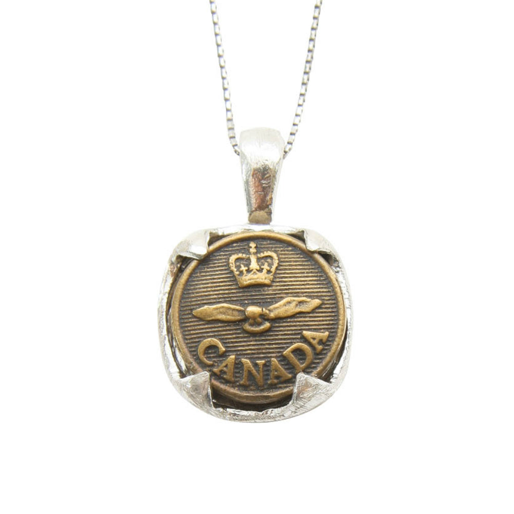 Vintage Canadian Medallion Coin Necklace - Bird