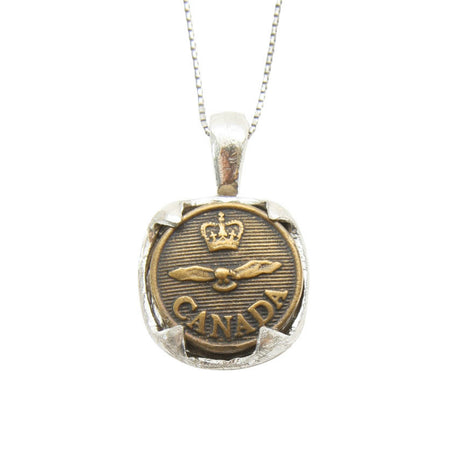 Vintage Canadian Medallion Coin Necklace - Coat of Arms