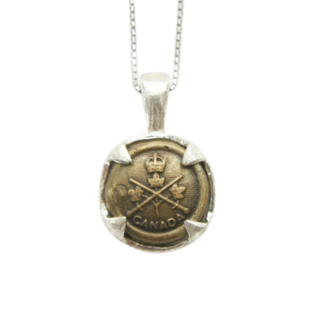 Vintage Canadian Medallion Coin Necklace - Coat of Arms