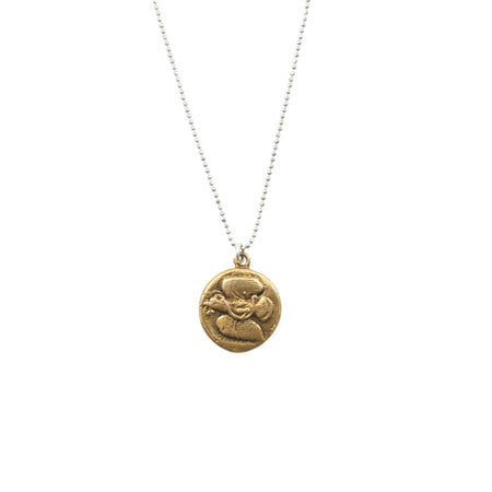 Ancient Greek Medallion Coin Necklace - Hera & Peacock
