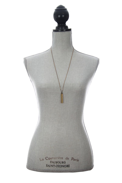 Laborde Designs Jewelry Masud Vintage Triple Bar Necklace Model