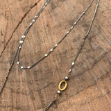 Fancy Detail Chain - Long wrap around sterling silver plated necklace