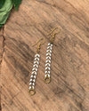 Laurel Wreath White Dangle Earrings