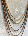 Five Strand Vintage Brass Necklace