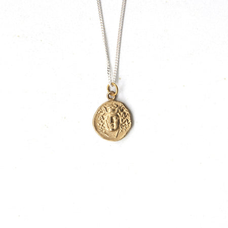 Ancient Greek Medallion Coin Necklace - Zeus