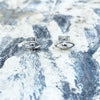 Sterling Silver Evil Eye Stud Earrings - Cut Out