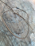Freshwater pearl flat vintage brass snake chain