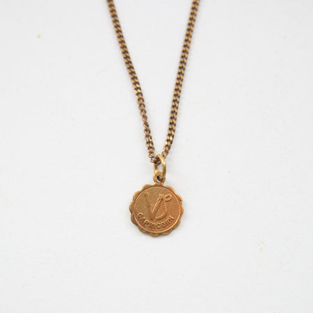 Layla Vintage Brass Bar Necklace