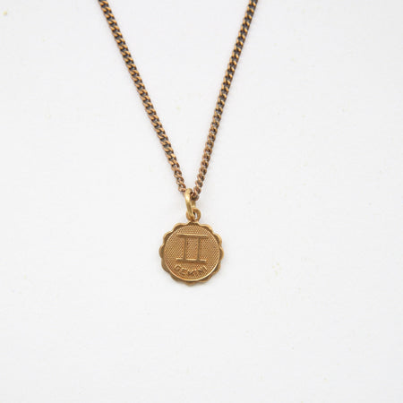 Layla Vintage Brass Bar Necklace