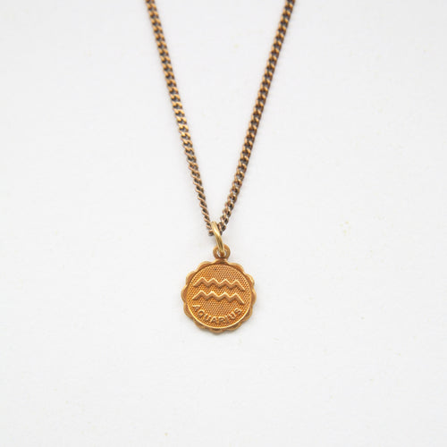 Aquarius - Small Zodiac Medallion