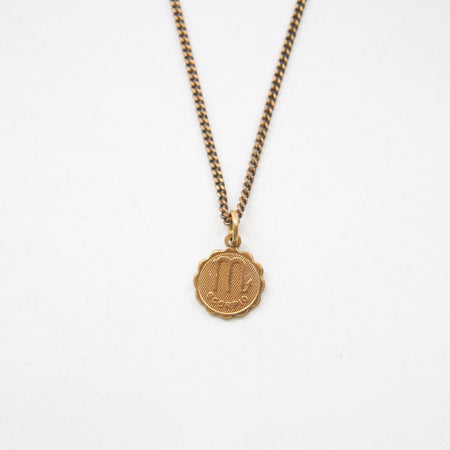 Layla Vintage Brass Bar Necklace