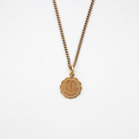 Y-Style Modular Zip Vintage Brass Necklace. Black Lava Stone with Gold Spacers