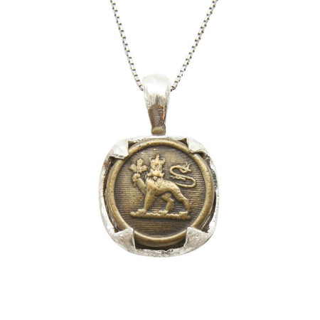 Ancient Greek Medallion Coin Necklace. Alexander the Great, Bull/Taurus