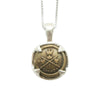 Vintage Canadian Medallion Necklace Maple Leaf Close up