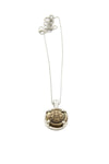 Vintage Canadian Medallion Necklace Maple Leaf Front
