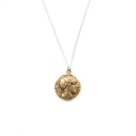 Ancient Greek Medallion Coin Necklace - Zeus