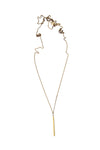 Laborde Designs Jewelry Layla Vintage Brass Bar Necklace