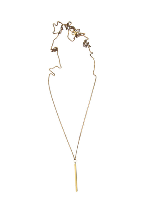 Nailah Brass Charm Lariat Necklace